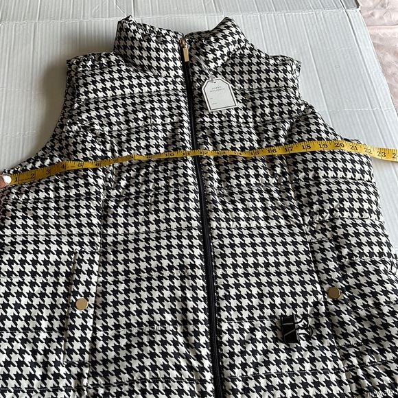 ⏳♻️🆕 New Charter Club Houndstooth Print Puffer Vest Jacket size Large - Picture 10 of 17